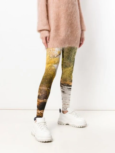 Shop R13 Woodland Print Leggings In White