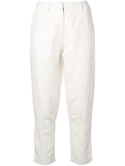 Shop Apiece Apart Cropped Trousers - White