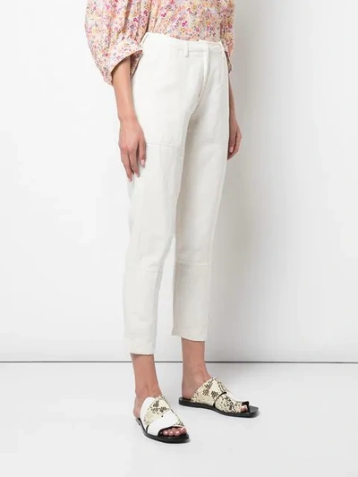 Shop Apiece Apart Cropped Trousers - White