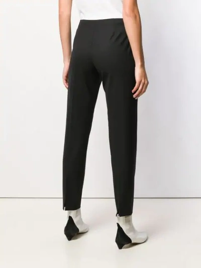 Shop Piazza Sempione Regular Tailored Trousers In Black