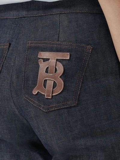 Shop Burberry Straight Fit Monogram Motif Japanese Denim Jeans In Blue