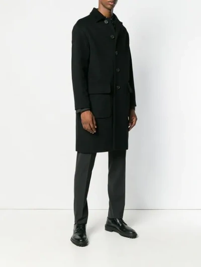 Shop Dsquared2 Single-breasted Coat In 900 Black