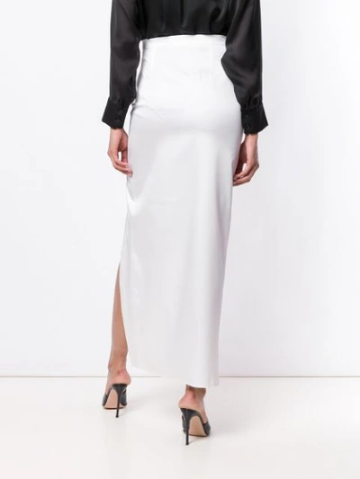Shop Nineminutes Long Straight Skirt In White