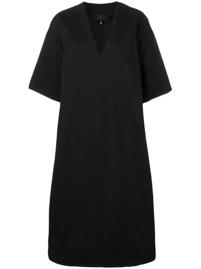 MM6 MAISON MARGIELA 超大款中长连衣裙 - 黑色