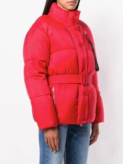 Shop Bacon Big Boo Puffer Jacket - Red
