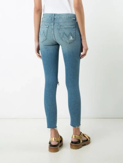 Shop Mother Cropped Jeans In Blue