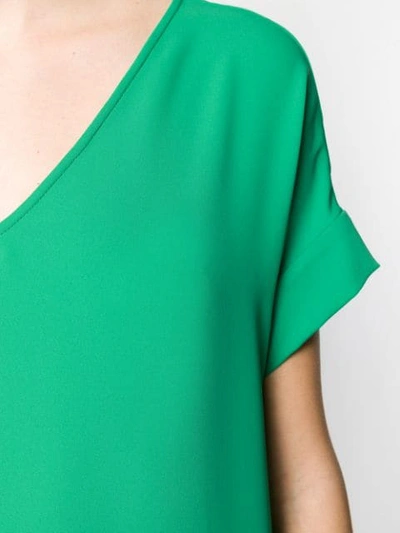 Shop P.a.r.o.s.h Tie Sleeve Dress In Green
