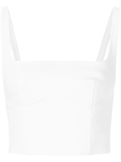 Shop Dion Lee Bonded Bustier Top In White