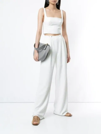 Shop Dion Lee Bonded Bustier Top In White