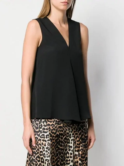 Shop Blanca V-neck Tank Top In Black