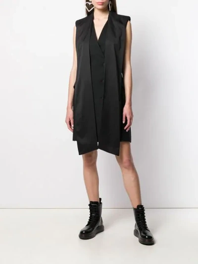 Shop Alexander Mcqueen Scarf Detail Dress In Black