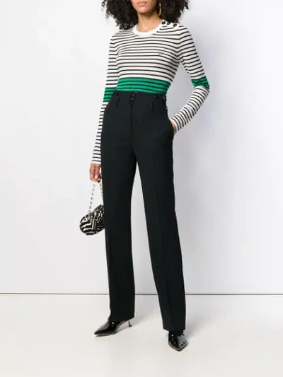 Shop N°21 Marine Button Trousers In Black