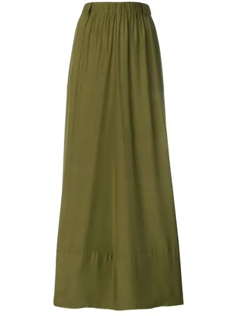 A F Vandevorst Full Pleated Skirt Green Modesens