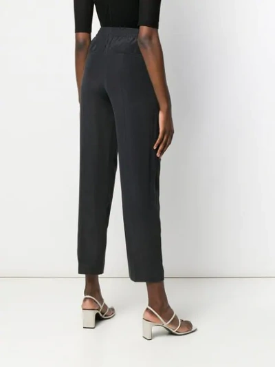 Shop Joseph Exposed Seam Cropped Trousers In 0010 Black