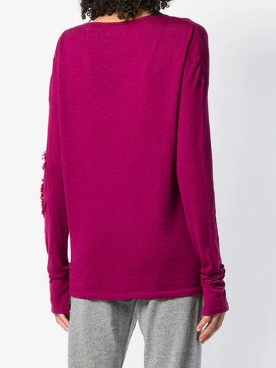 Shop Barrie Sweet Eighteen Cashmere Round Neck Pullover In Pink