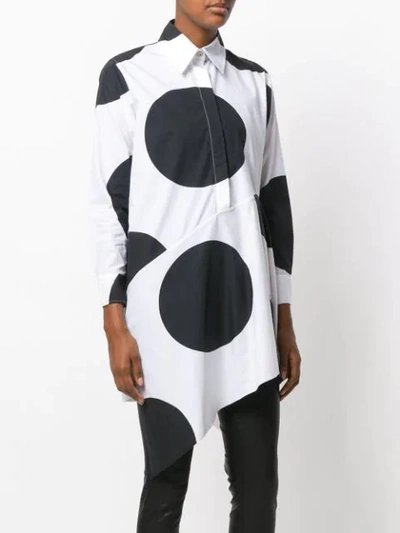 Shop Marques' Almeida Dot Print Shirt In White