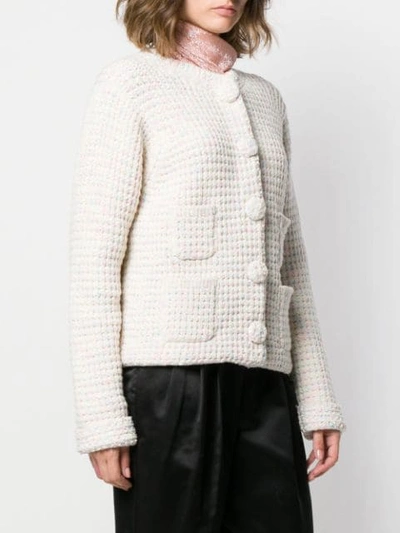 Shop Marc Jacobs Tweed Knit Cardigan In Neutrals