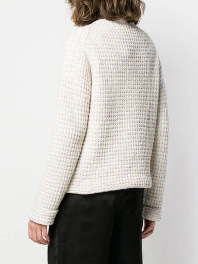 Shop Marc Jacobs Tweed Knit Cardigan In Neutrals