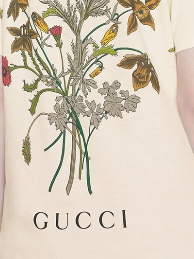 Shop Gucci Oversize T-shirt With Chateau Marmont Print In White