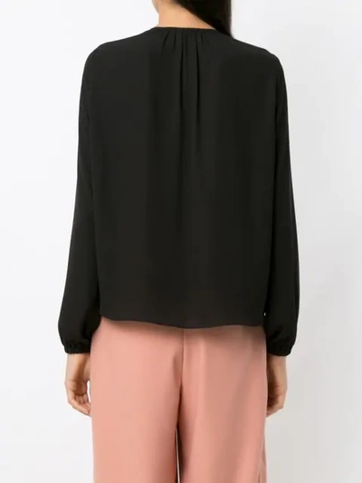 Shop Olympiah Juli Ruffled Blouse In Black