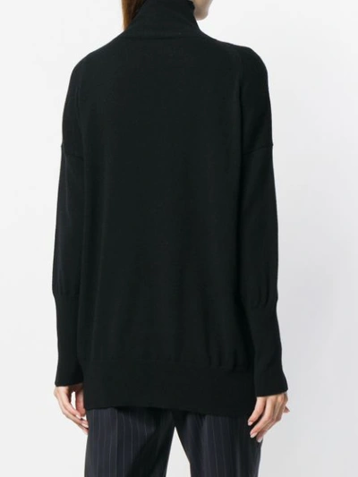 Shop Agnona Mock Neck Sweater - Black