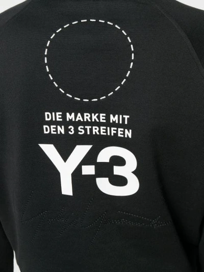 Shop Y-3 Cropped Sweatshirt In Black