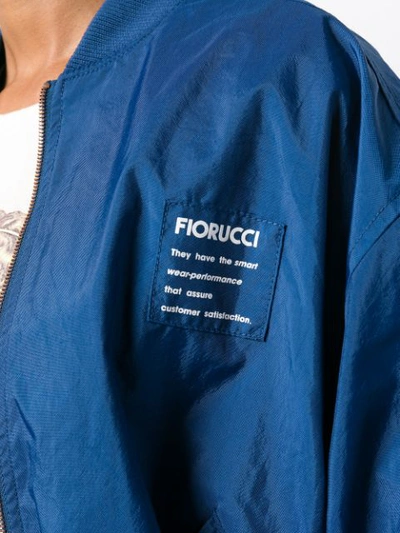 Shop Fiorucci 'lou' Bomberjacke In Blue