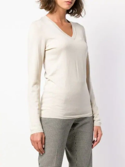 Shop Snobby Sheep Fine Knit Sweater In Neutrals