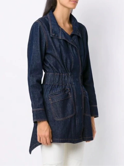 Shop Andrea Bogosian Denim Parka In Blue