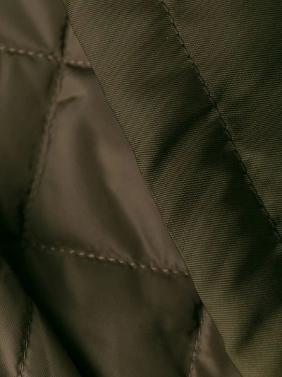 PRADA HOODED GABARDINE STYLE COAT - 绿色