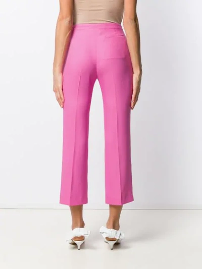 Shop Mulberry Tailored Cropped Trousers In Pink
