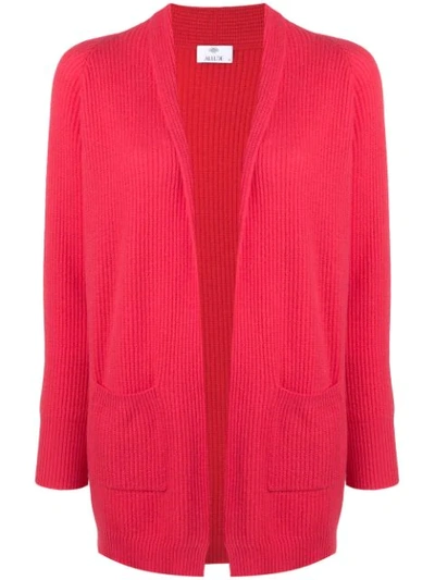 Shop Allude Draped Knitted Cardigan In Pink