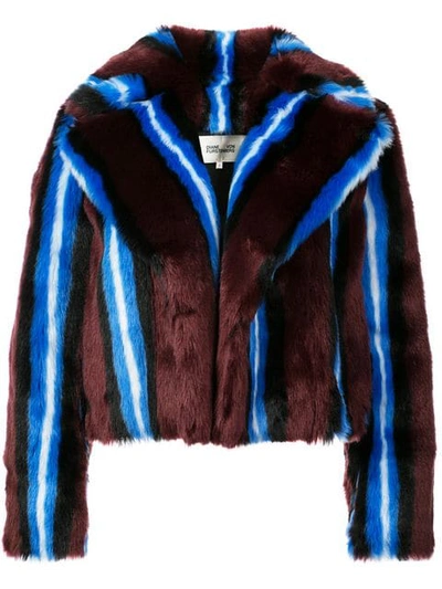 Shop Diane Von Furstenberg Faux Fur Coat In Pink