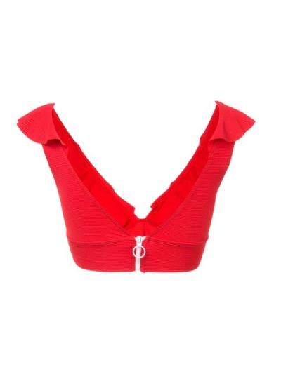 Shop Duskii Sunset Bikini Top In Red