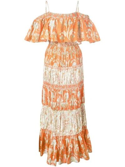 Shop Alice And Olivia Floral Summer Dress In Orange