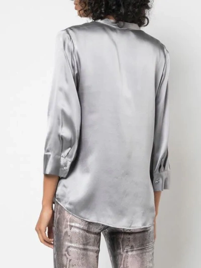 Shop L Agence Loose Fit Blouse In Grey