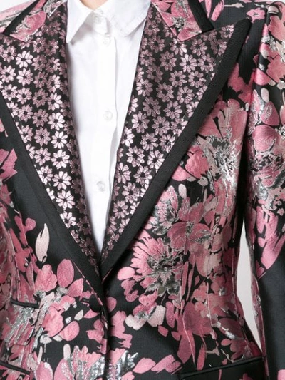 Shop Dolce & Gabbana Floral Lurex Jacquard Jacket In Pink