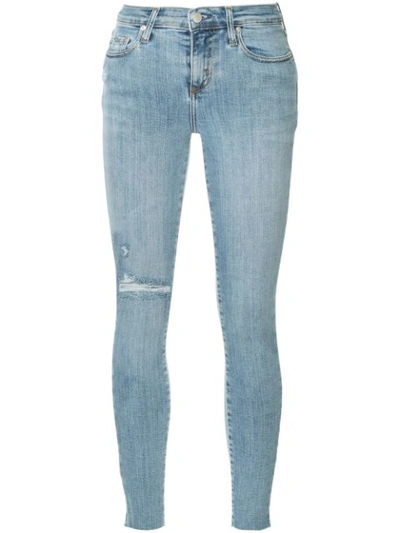 Shop Nobody Denim Geo Ripped Knee Jeans - Blue