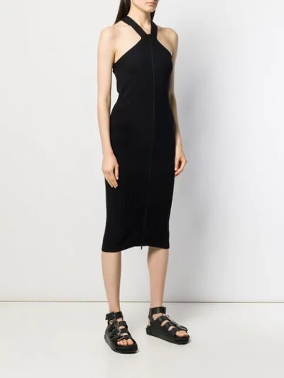 Shop Mcq By Alexander Mcqueen Bodycon Midi Dress In Black