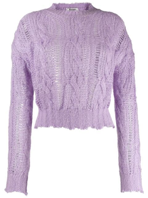 acne studios purple cardigan