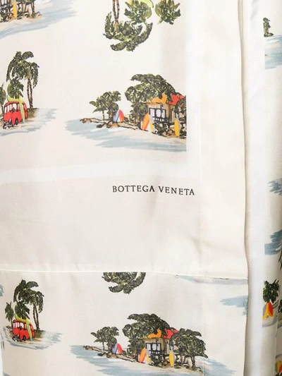Shop Bottega Veneta Tropical Print Midi Dress In Neutrals