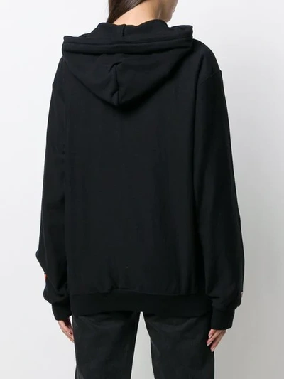 Shop Heron Preston Logo Zipped Hoodie In Black