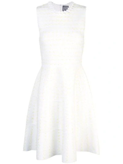 Shop Lela Rose Fitted Sleeveless Dress In White