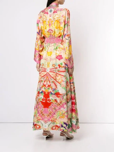 Shop Camilla Kimonokleid Mit Blumenmuster - Mehrfarbig In Multicolour