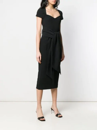 Shop Stella Mccartney Belted Midi Dress In Black
