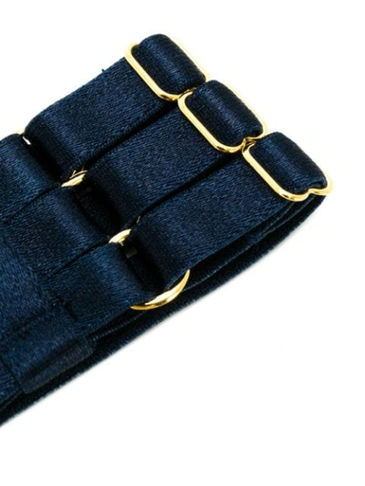 Shop Bordelle Renee Multi Buckle Strap Cuff In Navy Blue