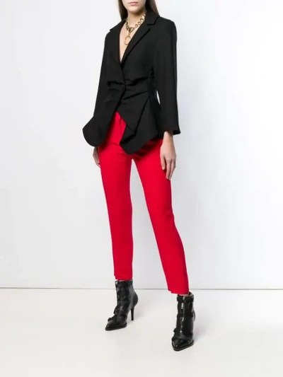 Shop Alexander Mcqueen Tailored Cropped Trousers In Red