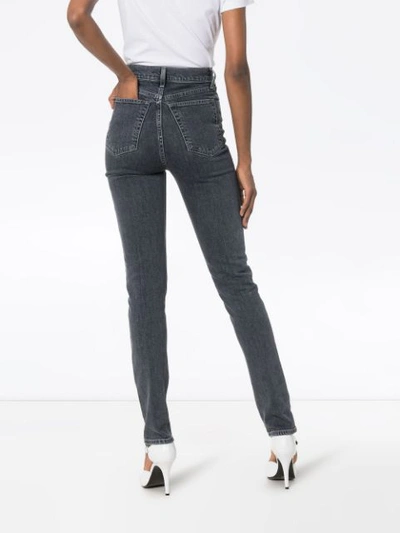 Shop Helmut Lang High-waisted Jeans - Grey