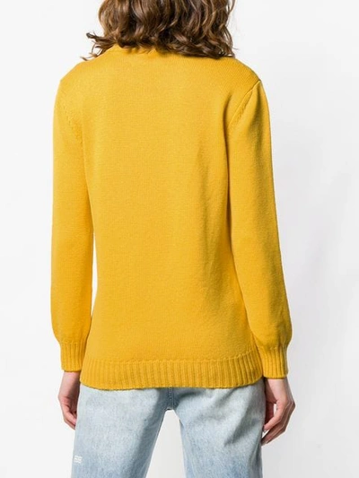 Shop Alberta Ferretti Alitalia Knit Sweater In Yellow