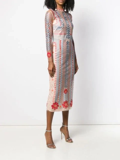 Shop Temperley London Teahouse Sleeve Dress In Neutrals